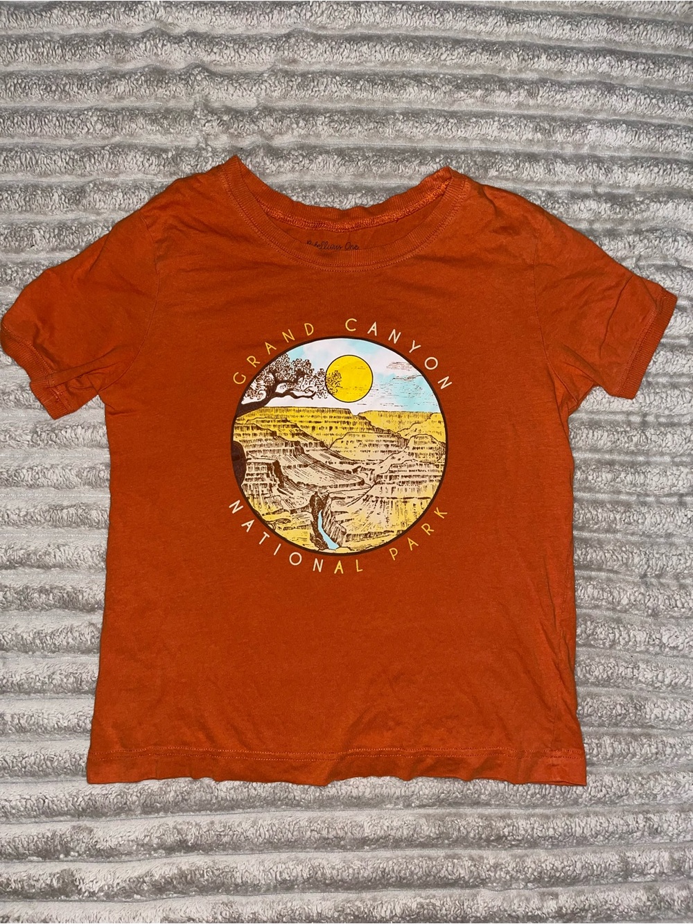 Rebellious One Grand Canyon National Park Graphic Tee Orange Women’s Medium
